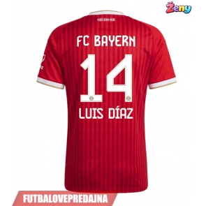 Lacne Ženy Futbalové dres Bayern Munich Luis Diaz #14 2026-27 Krátky Rukáv - Domáci